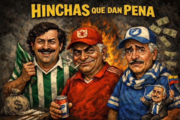 Hinchas que dan pena en Colombia